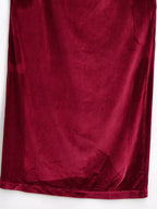 Women Clothing Summer French Design Backless Wine Red Dress TRAF