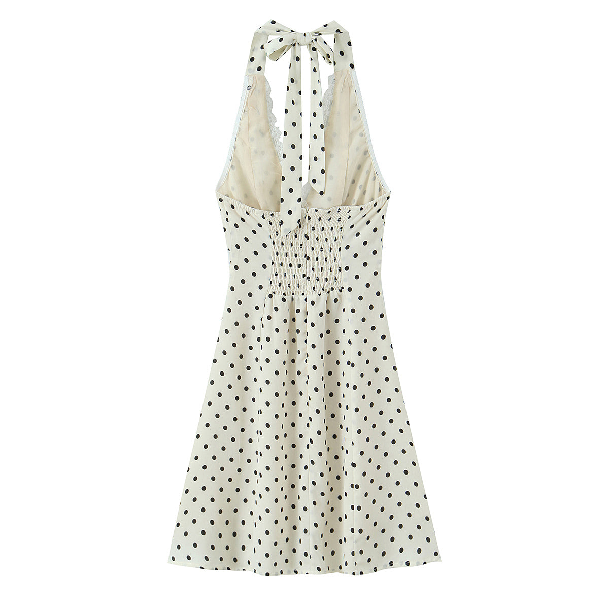 Spring Lace Lace Band Halter Backless Slimming Dress OMI