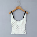 White Polka Dot Small Top