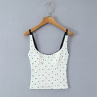 White Polka Dot Small Top