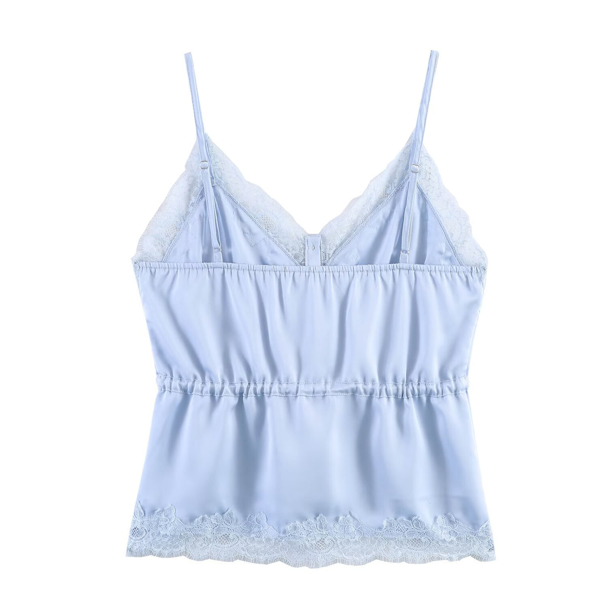 Women Clothing Lace Decorative Silk Satin Texture Top Camisole SenDa