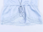 Women Clothing Lace Decorative Silk Satin Texture Top Camisole SenDa