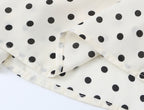 Side Slit Strap Dress for Women Summer French Polka Dot Print Slim Fit Slimming Lace up Suspender Long Dress OMI