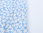 French Minority Vacation Floral Print Back Cut Lace up Bow Suspender Women Summer OMI
