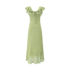 Floral Flounce V neck Summer Waist Slimming Printed Dress Long Dresses PullWind