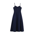 Women Clothing Idle Vintage Denim Cami Dress LongZest
