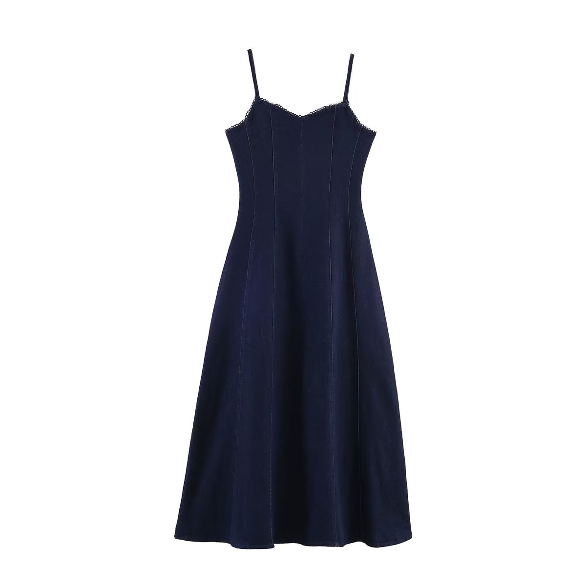 Women Clothing Idle Vintage Denim Cami Dress LongZest
