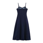 Women Clothing Idle Vintage Denim Cami Dress LongZest