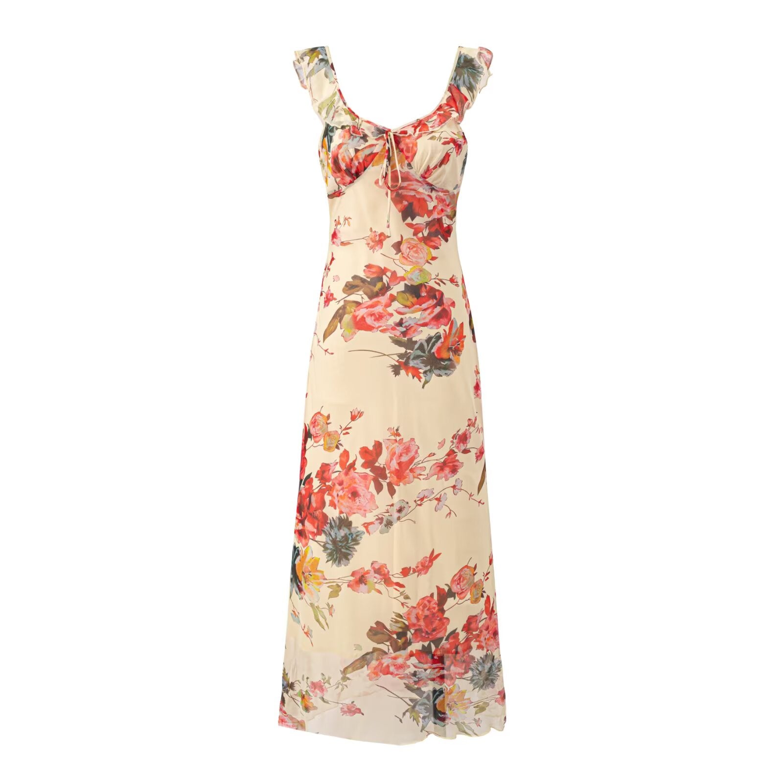 Summer Elegant Socialite Adult Lady like Woman Retro Printed Niche Vacation Slim Dress PullWind
