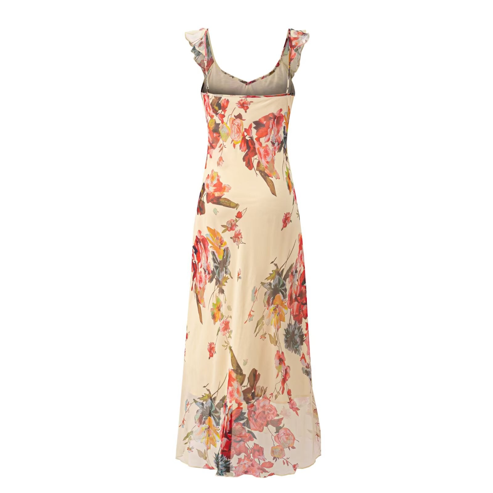 Summer Elegant Socialite Adult Lady like Woman Retro Printed Niche Vacation Slim Dress PullWind