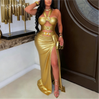 Women Wear Sexy Lacing Backless Sheath Dress Miss Siss