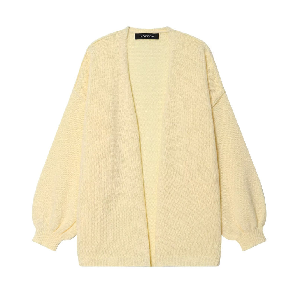 Women Clothing Fall Simple Thick Needle Idle Mid Length Sweater flightCourse