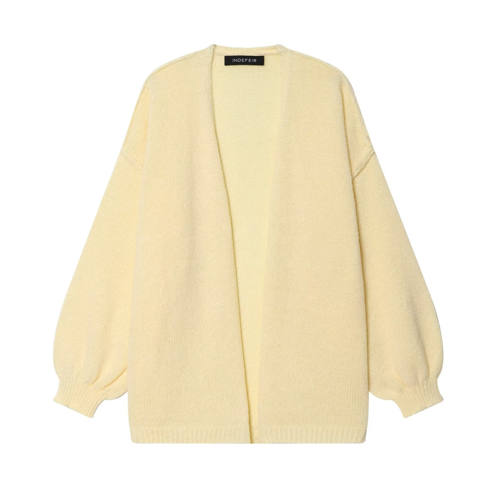 Women Clothing Fall Simple Thick Needle Idle Mid Length Sweater flightCourse