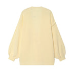 Women Clothing Fall Simple Thick Needle Idle Mid Length Sweater flightCourse