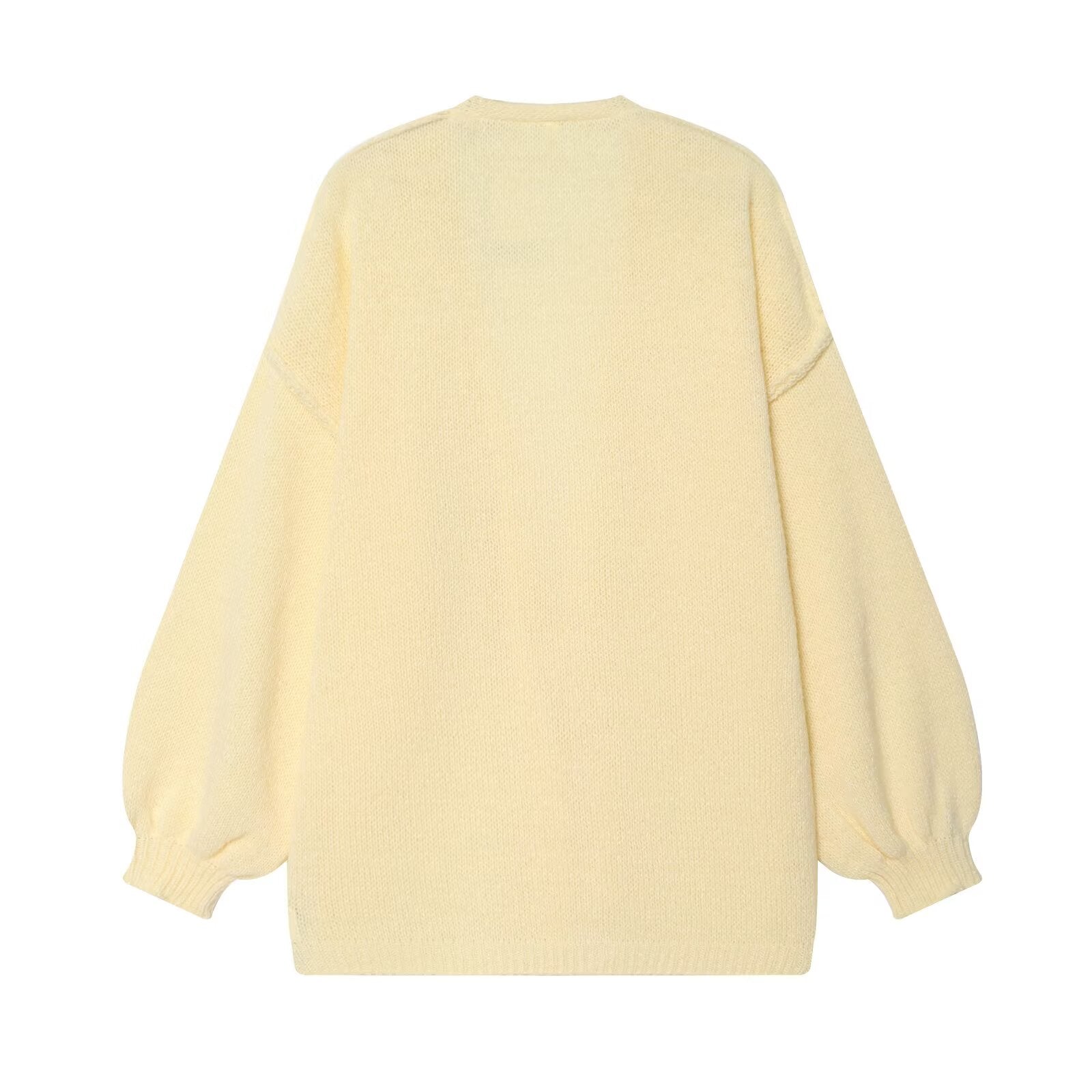 Women Clothing Fall Simple Thick Needle Idle Mid Length Sweater flightCourse