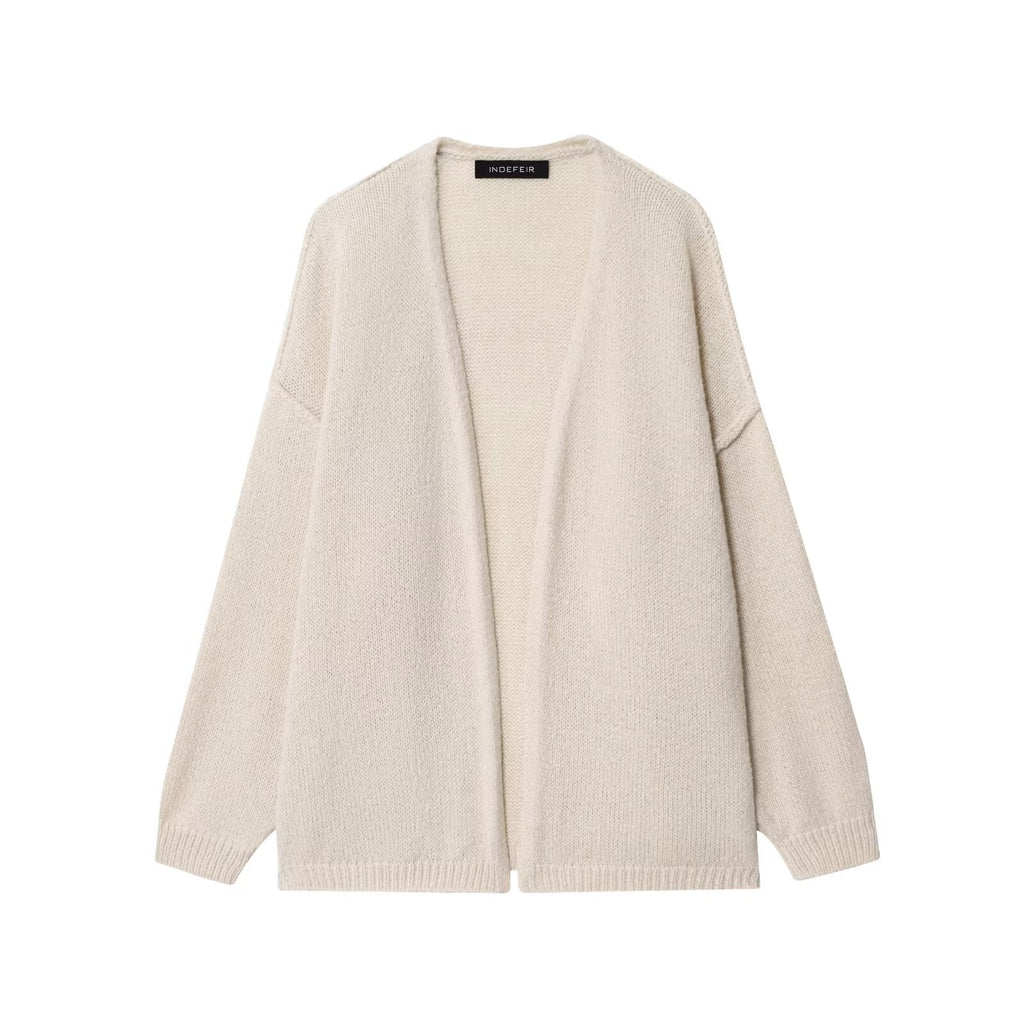 Women Clothing Fall Simple Thick Needle Idle Mid Length Sweater flightCourse