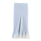 Women Clothing Western Lace Clothing Short Top Lace Midi Skirt Sets SenDa