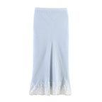 Women Clothing Western Lace Clothing Short Top Lace Midi Skirt Sets SenDa