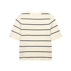 Women Striped Short Sleeved Knitted Jacket Mini Skirt Stes flightCourse