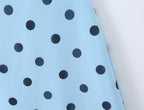 Gentle Elegant Pink Polka Dot Brace Dress Women Vintage Backless Lace up Design Tight Waist Maxi Dress Camille