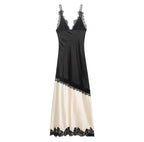 Women Clothing Summer Elegant Lace Splicing Sling Dress Women flightCourse