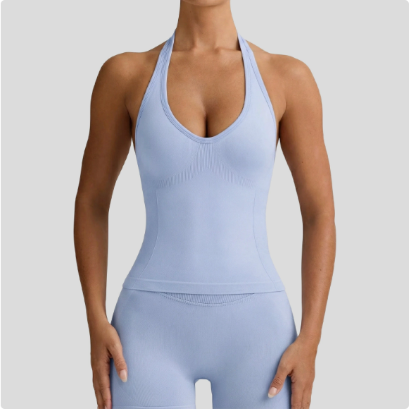 Yoga Clothes Halter Vest with Chest Pad Push up Beauty Back Sexy Outerwear Fitness Pilates Yoga Clothes Bra The size is a bit small Raise