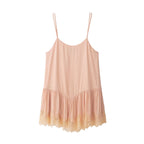 Women Clothing Summer Lace Stitching Silk Satin Textured Dress flightCourse
