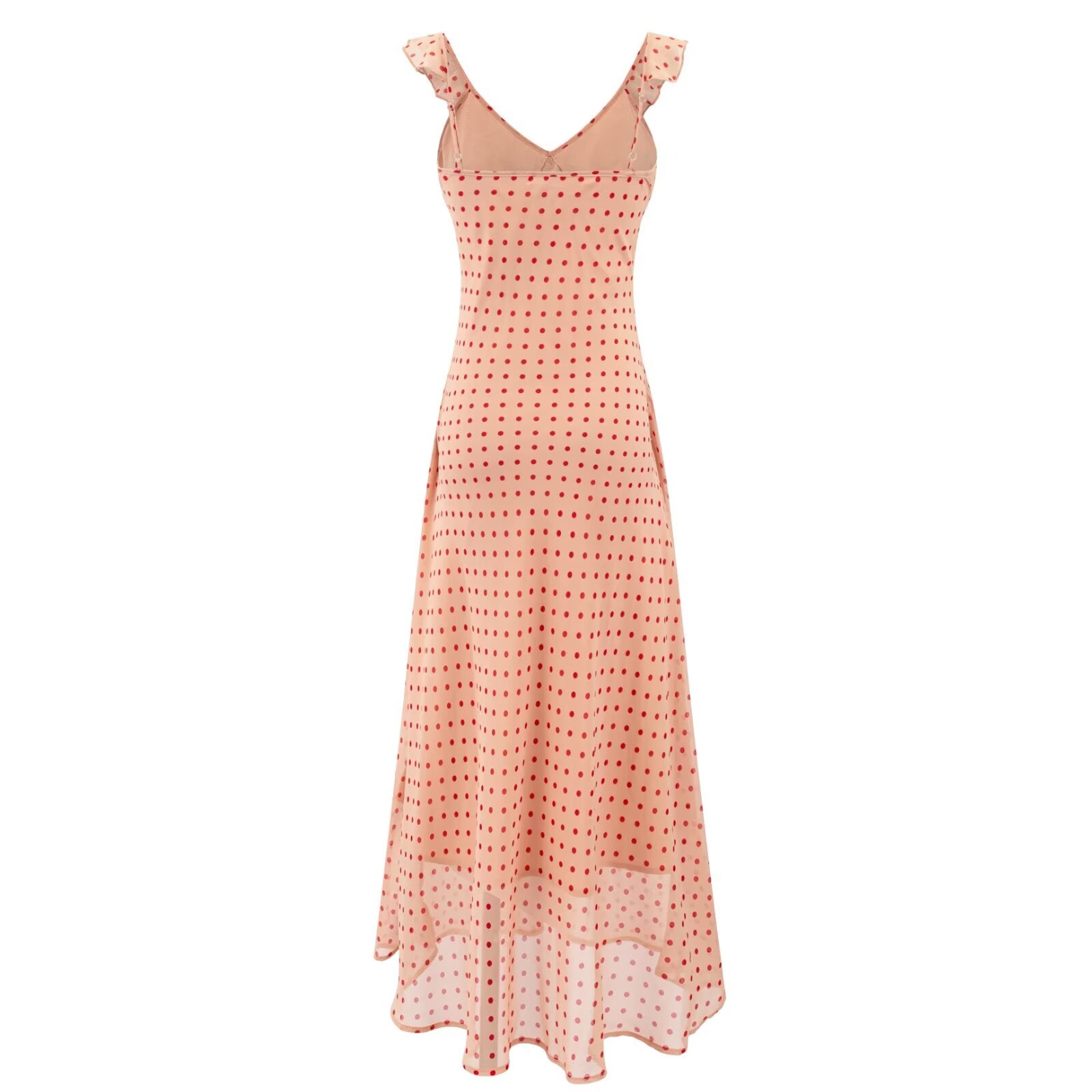 Vacation Green Elegant Dress Women Sexy V neck Flounce Slim Fit Sheath Tea Break Dress PullWind