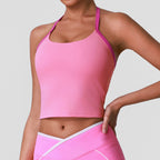 Yoga Clothes Vest Sports Underwear Women Color Matching Shockproof Workout Bra Pilates Top YiGlo
