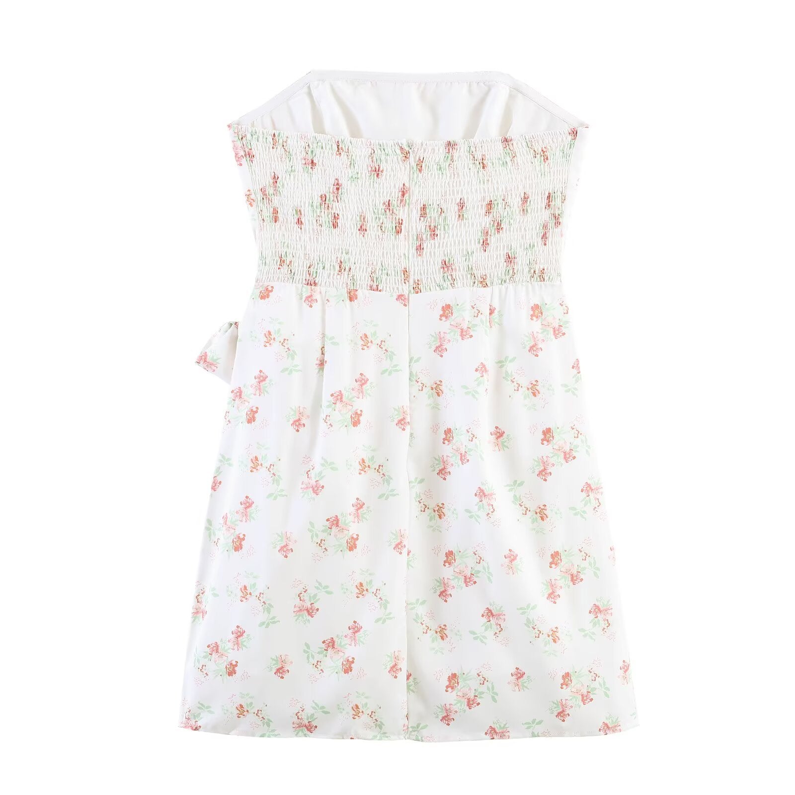 Spring Slim Fit Slimming Wrapped Chest Printed Dress Wennie