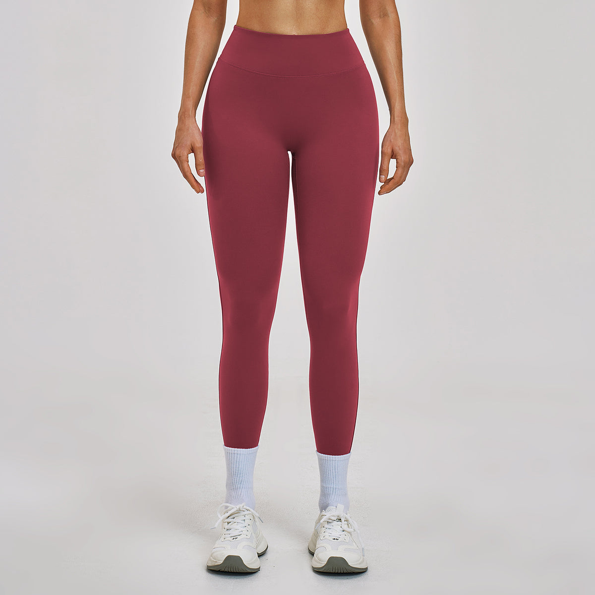 High Waist Yoga Pants Women Brushed Comfortable High Elastic Leggings Outdoor Exercise Workout Pants Sollinarry