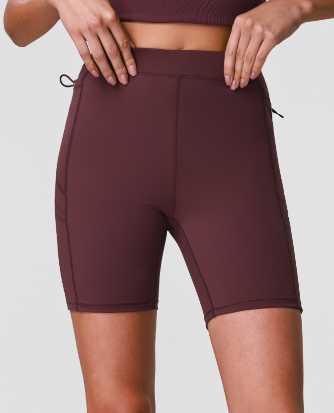 Nude Feel High Waist Outdoor Cycling Pants Quick Drying Nude Feel Yoga Shorts High Elastic Belly Contracting Hip Lifting Sport Middle Pants YiGlo