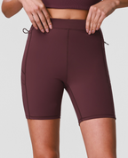 Nude Feel High Waist Outdoor Cycling Pants Quick Drying Nude Feel Yoga Shorts High Elastic Belly Contracting Hip Lifting Sport Middle Pants YiGlo