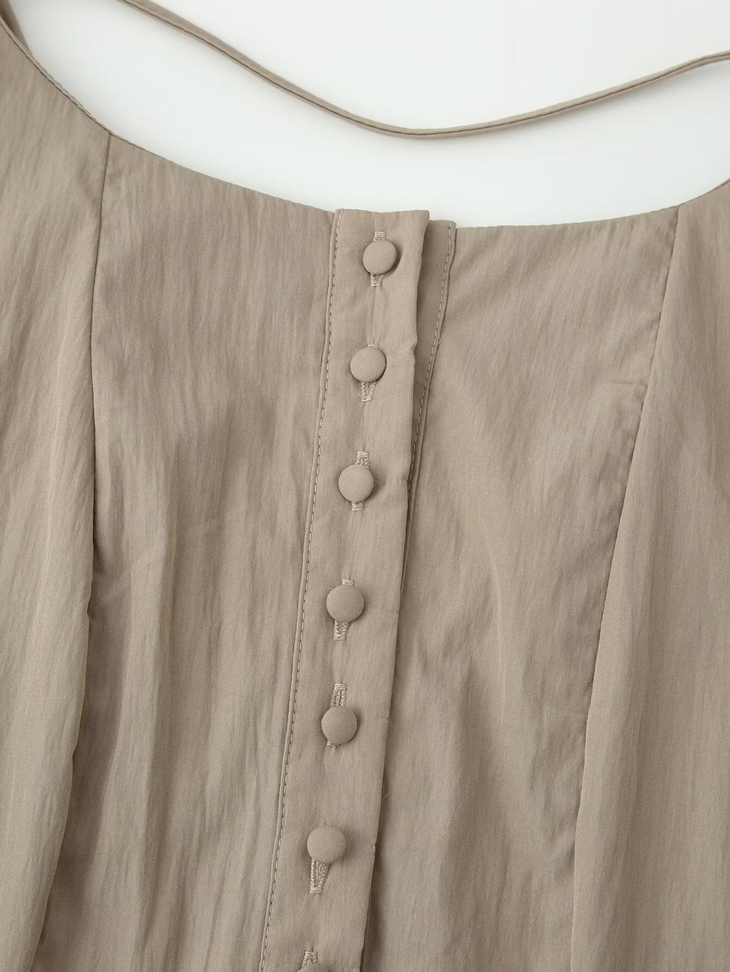 Women Summer Cinched Breasted Design Big Swing Mid Length Dress CHEN
