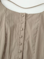 Women Summer Cinched Breasted Design Big Swing Mid Length Dress CHEN