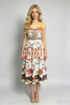 Women Summer Printed Sleeveless A Line Dress ESUNG