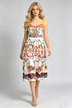 Women Summer Printed Sleeveless A Line Dress ESUNG