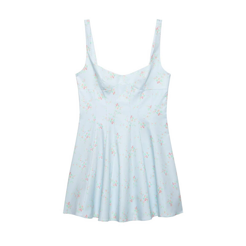 Women Clothing Summer Elegant V neck Floral Printing Slip Dress Women flightCourse