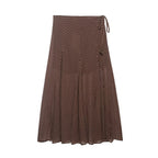 Women Clothing Spring Fashionable Elegant Polka Dot Midi Skirt flightCourse