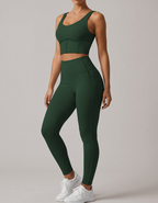Summer Sports Yoga Tight Quick Drying High Strength Shockproof Vest High Waist Training Workout Pants Waist Tight Two Piece Sets YiGlo
