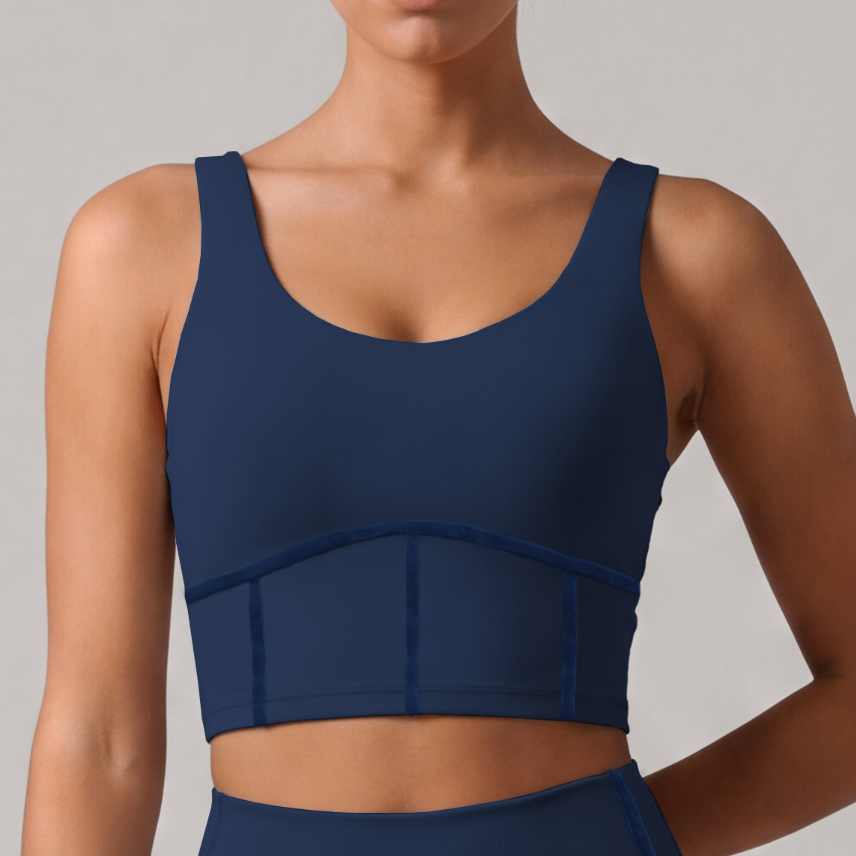 Nude Feel Sports Vest with Chest Pad Training Sports Workout Sleeveless High Elastic Vest Yoga Jacket YiGlo