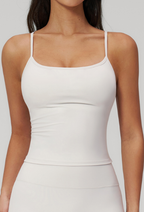 Cream Brushed Tight Sports Vest Inner Match Tops Outerwear Yoga Clothes Running Workout Vest Women Sollinarry