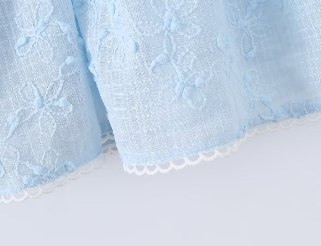 Spring Korean White Embroidered Strap Dress Women Spring A line Dress Aiostar