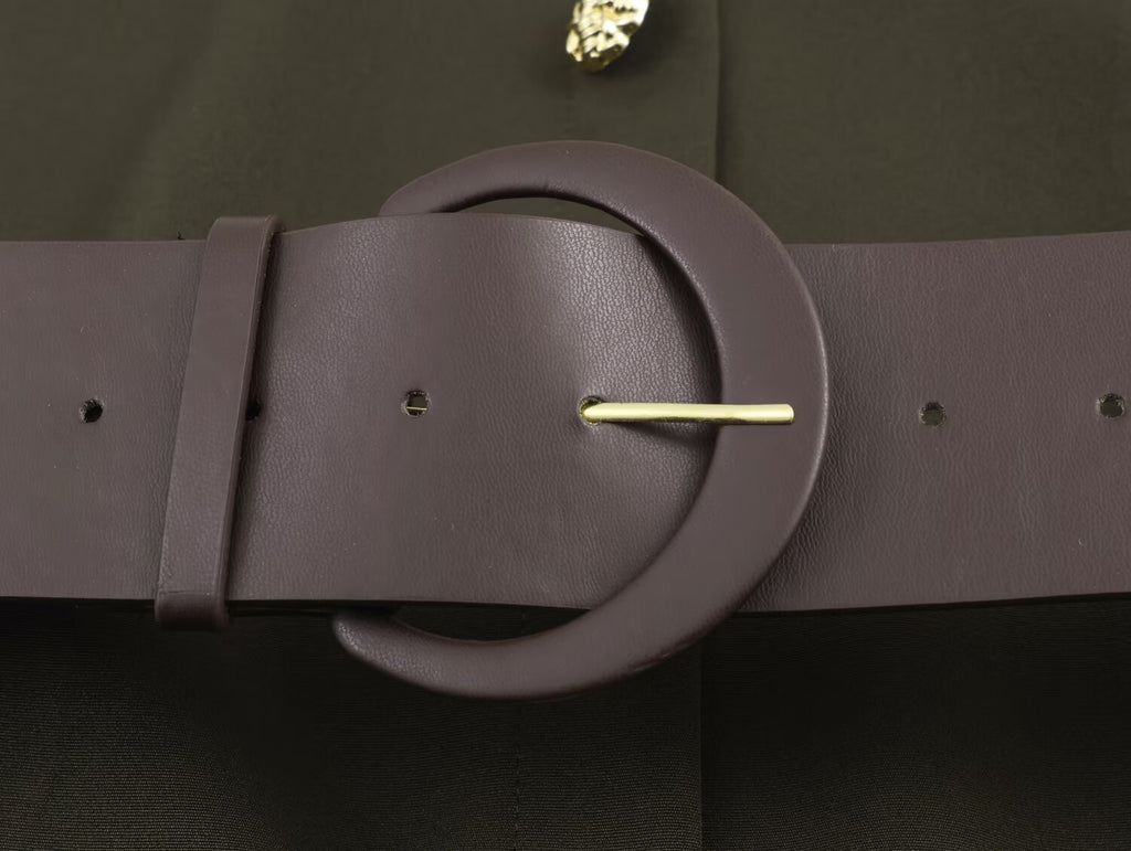 Women Clothing with Belt Stitching Dress Goyo