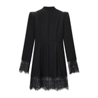 Trendy Hollow Out Cutout Long Sleeve Lace Splicing Dresses JiaJia