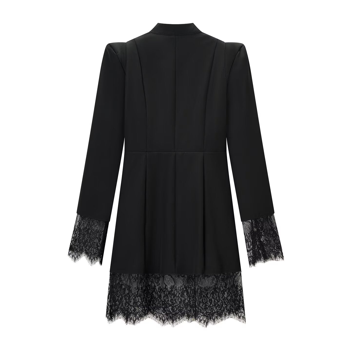 Trendy Hollow Out Cutout Long Sleeve Lace Splicing Dresses JiaJia