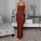 Sexy Strap Summer Rhinestone Dress Slim Fit Dress Coya