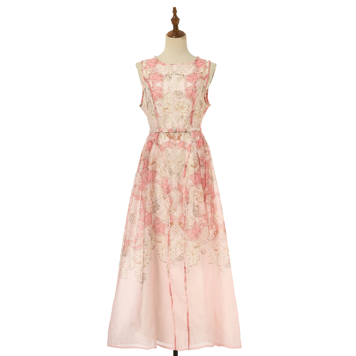 Woman Elegant French Style Sleeveless A Line Long Dress Daylight