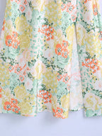 Women Clothing Printed Vacation Maxi Dress Sexy French Backless Strap Dress CHEN