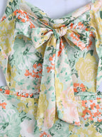 Women Clothing Printed Vacation Maxi Dress Sexy French Backless Strap Dress CHEN